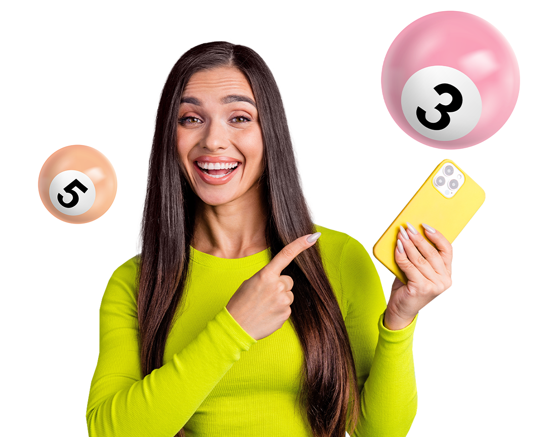 Woman holding Fishing Frenzy icon